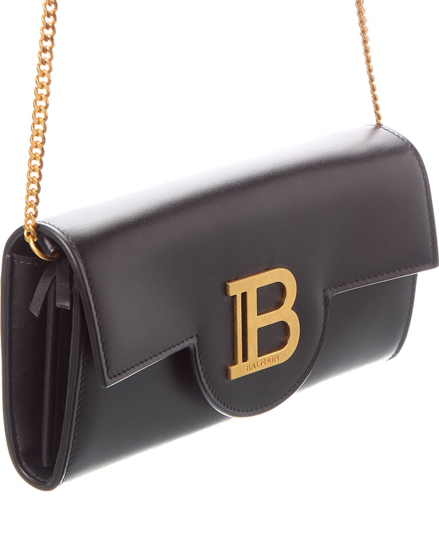 Balmain Buzz Leather Wallet On Chain