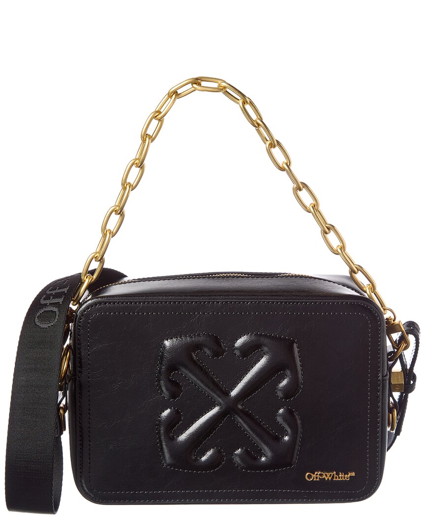 Off-White™ Logo Medium Leather Crossbody