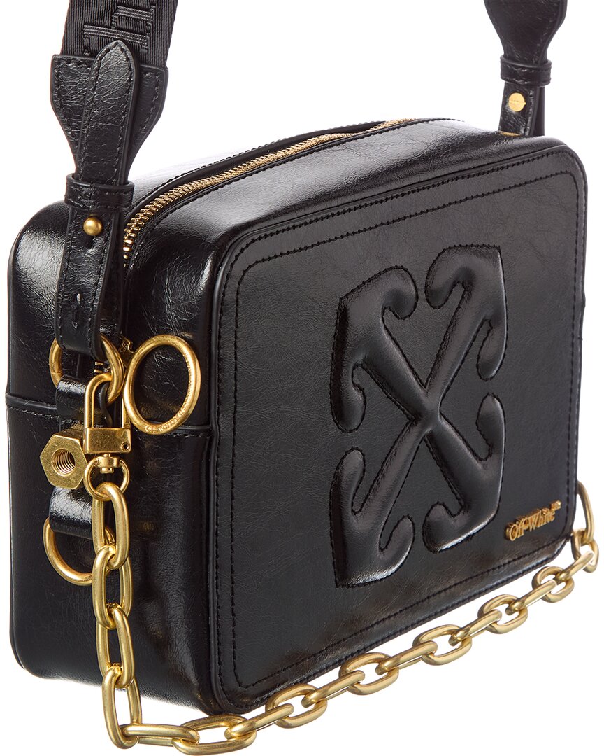 Off-White™ Logo Medium Leather Crossbody