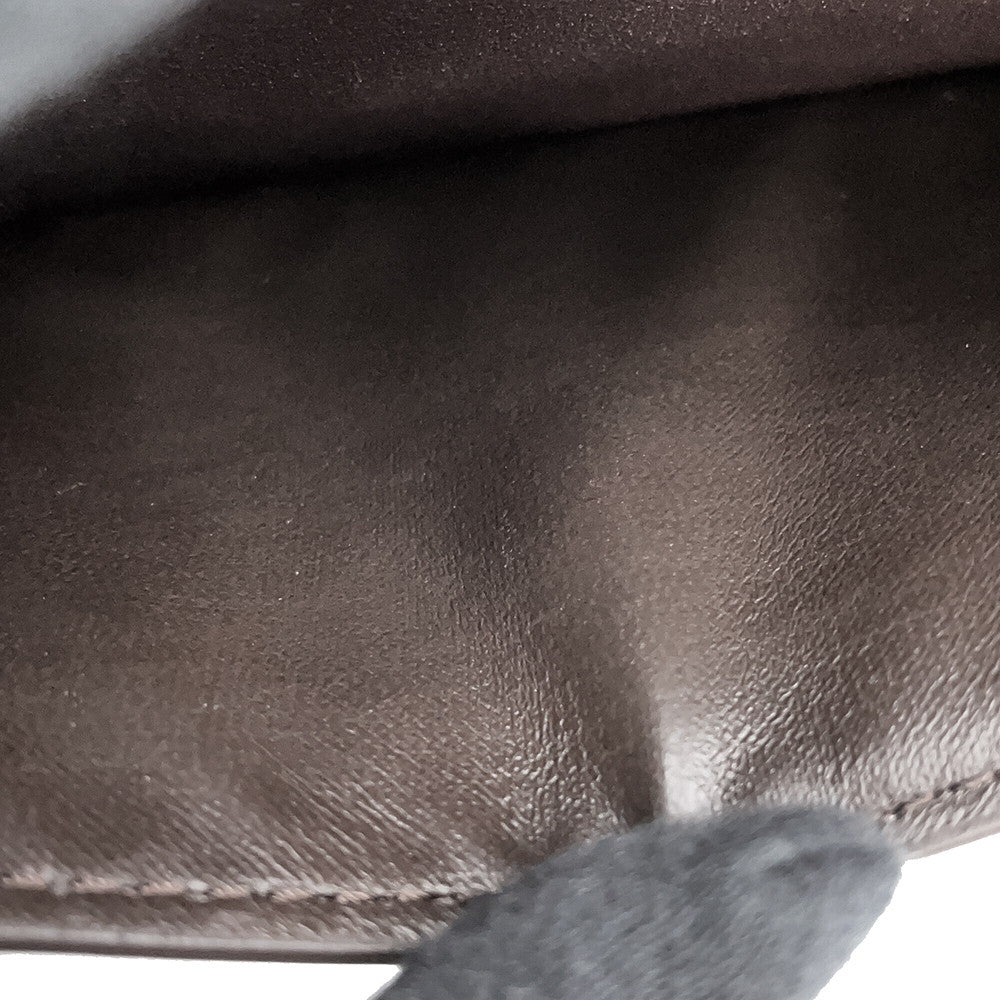 Berluti Batty Toile Marbouf Long Wallet Dark Brown Leather