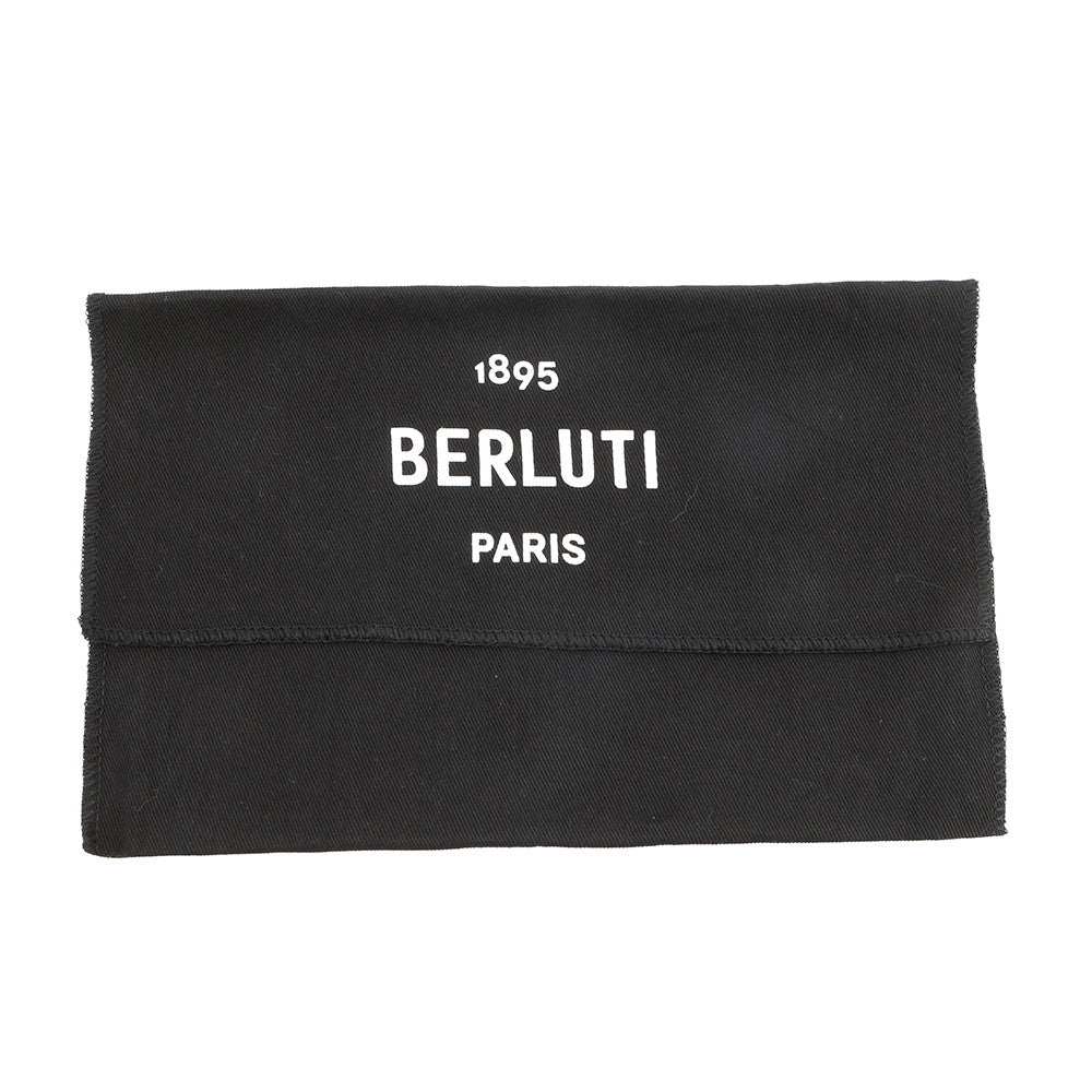 Berluti Batty Toile Marbouf Long Wallet Dark Brown Leather