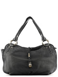 Black Leather Bittersweet Hobo Bag