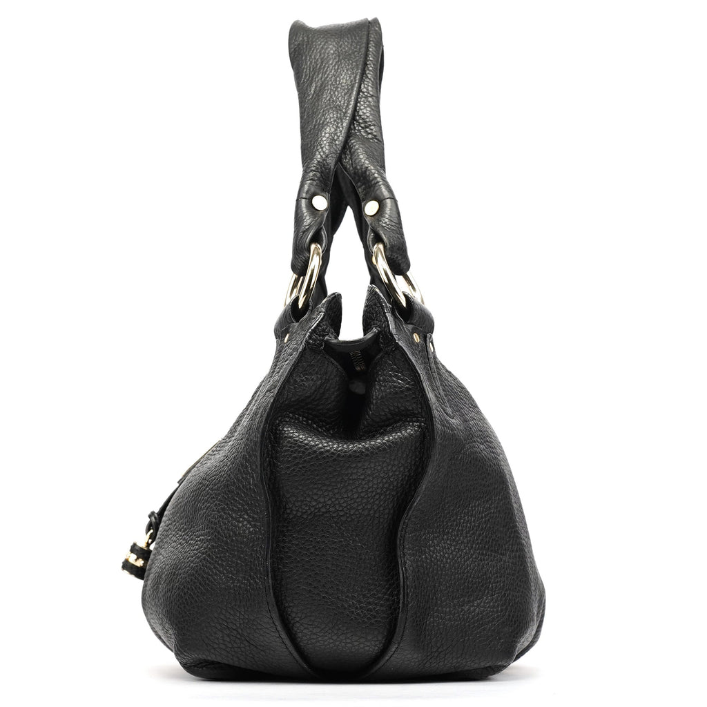 Black Leather Bittersweet Hobo Bag