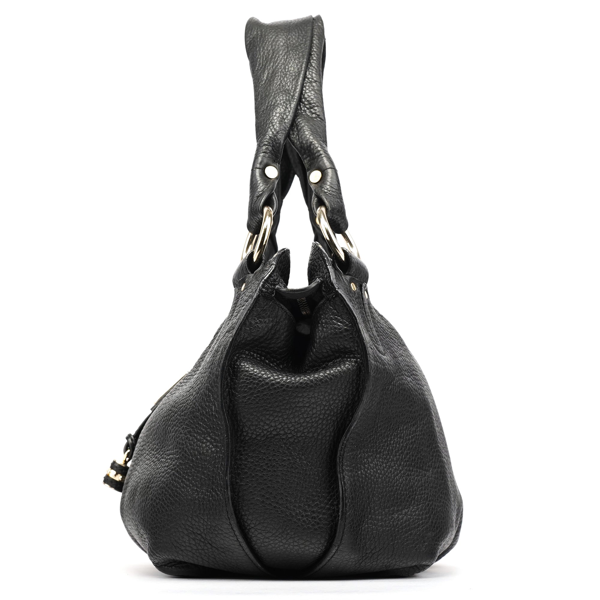 Black Leather Bittersweet Hobo Bag