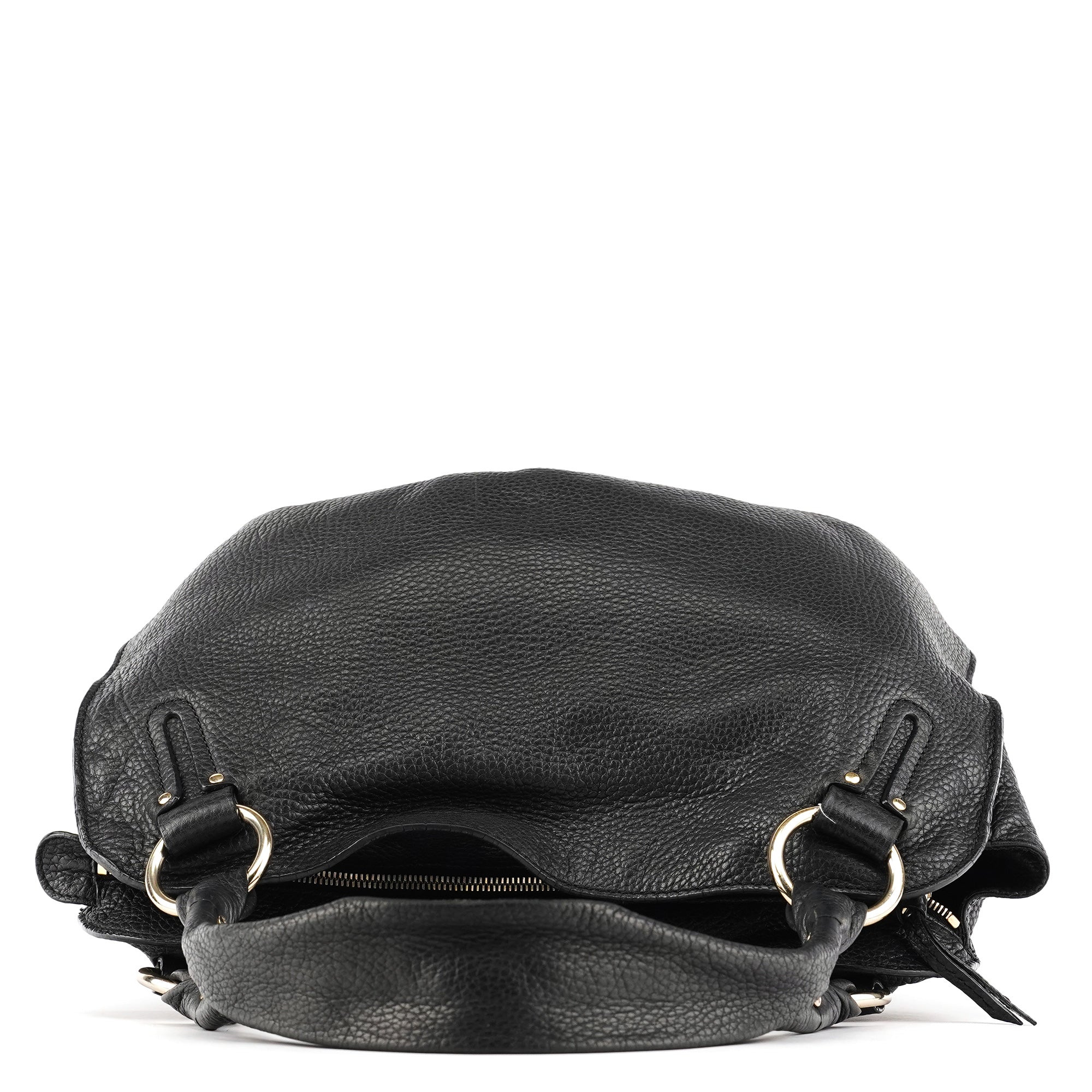 Black Leather Bittersweet Hobo Bag