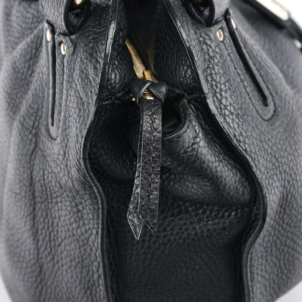 Black Leather Bittersweet Hobo Bag
