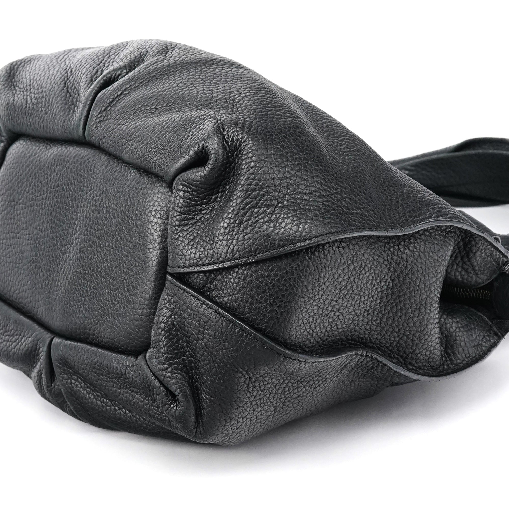Black Leather Bittersweet Hobo Bag
