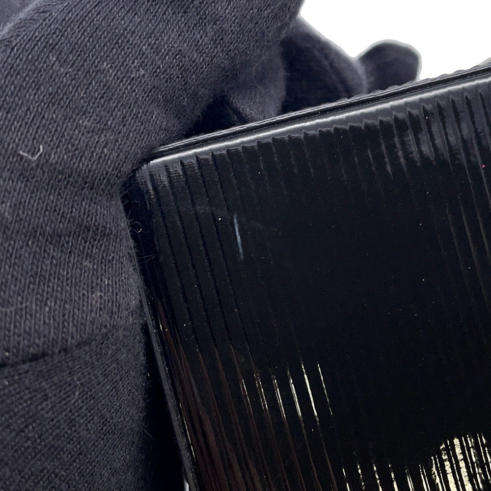 SAINT LAURENT PARIS 2WAY vanity bag Black Patent Leather
