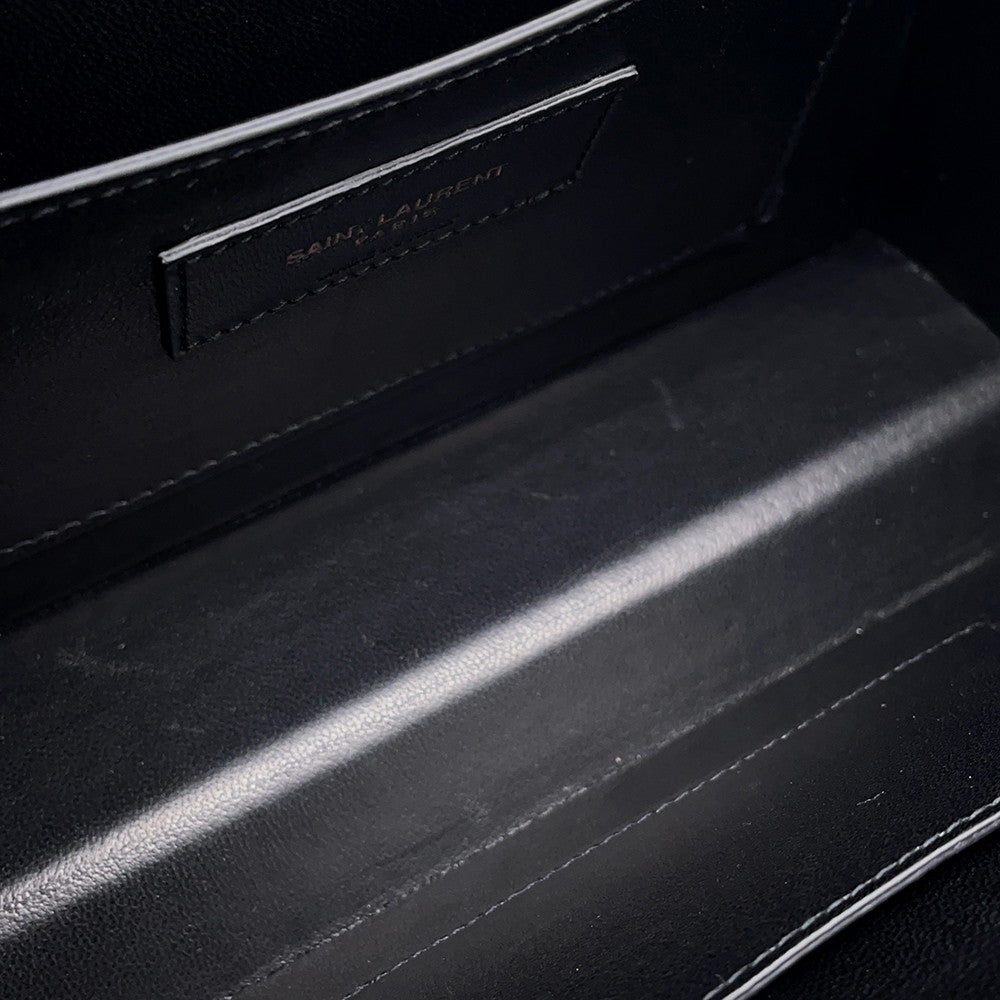 SAINT LAURENT PARIS 2WAY vanity bag Black Patent Leather