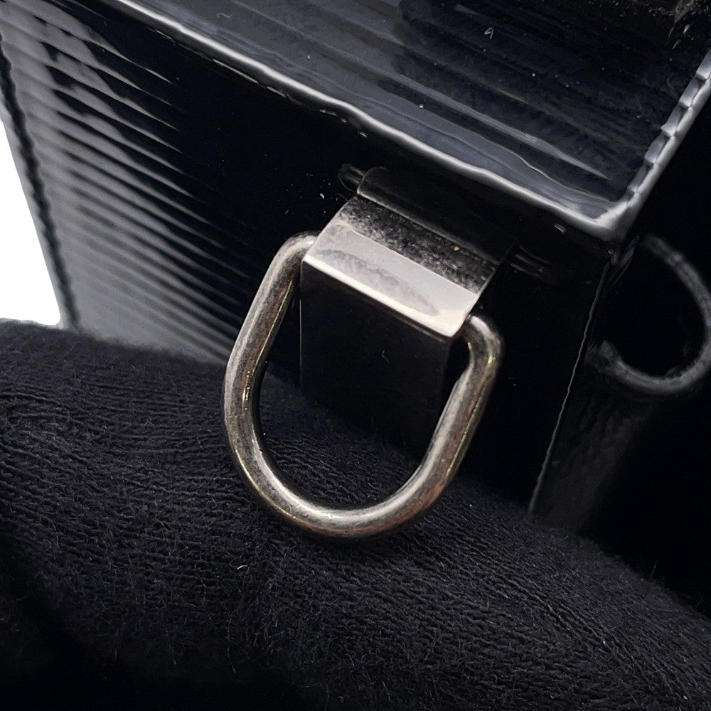SAINT LAURENT PARIS 2WAY vanity bag Black Patent Leather