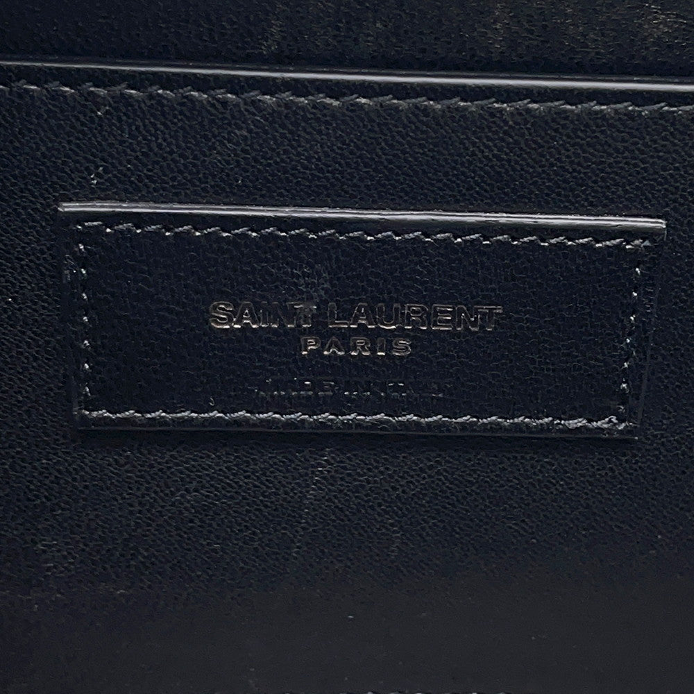 SAINT LAURENT PARIS 2WAY vanity bag Black Patent Leather