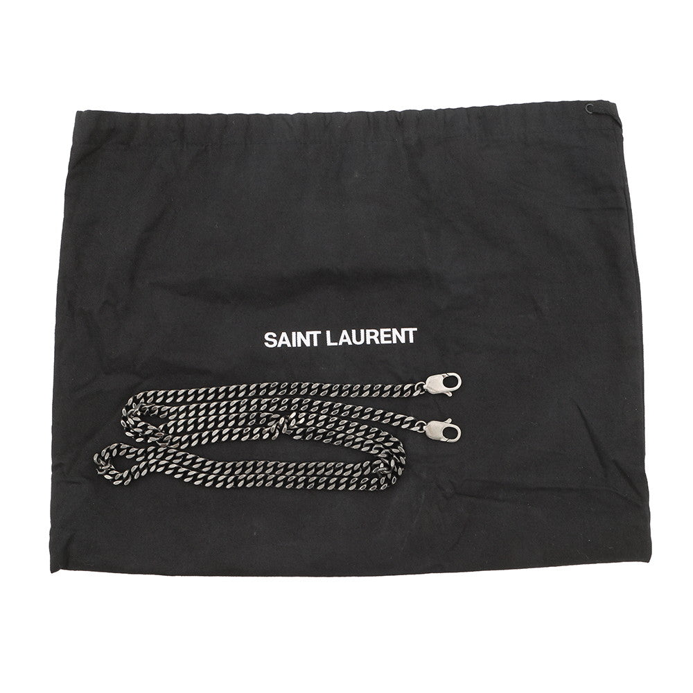 SAINT LAURENT PARIS 2WAY vanity bag Black Patent Leather