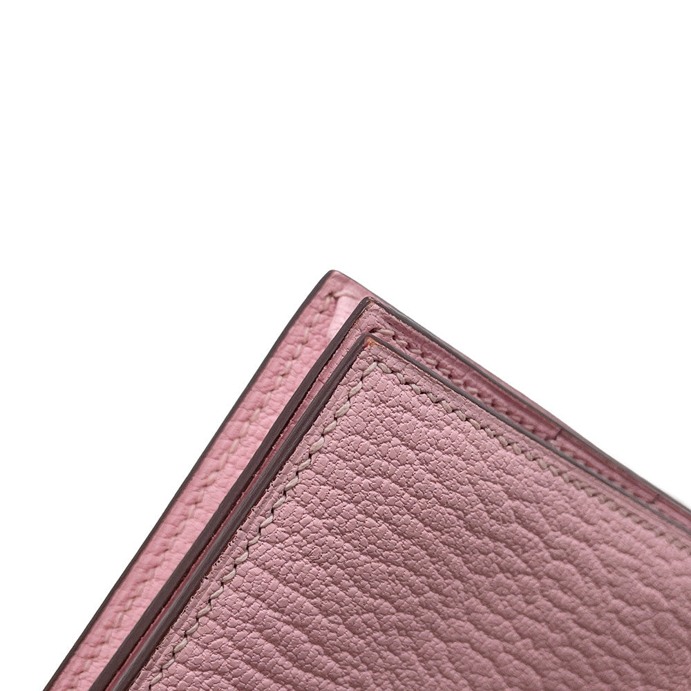 HERMES Beansufla Rose Sakura Chevre Myzore Goatskin