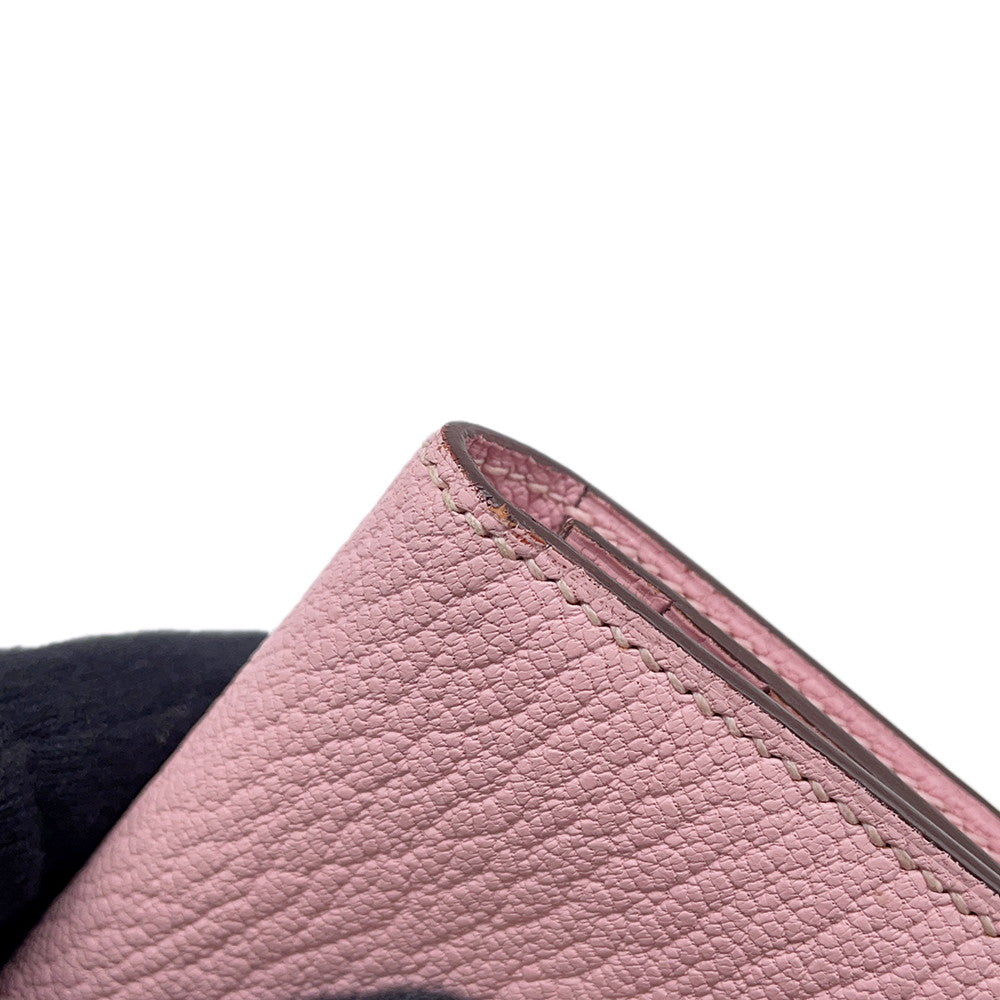 HERMES Beansufla Rose Sakura Chevre Myzore Goatskin