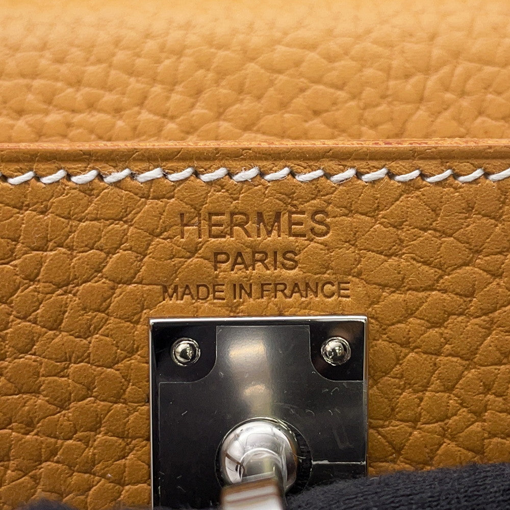 HERMES Kelly Sellier Natural Sable Natural Grenade Size 25