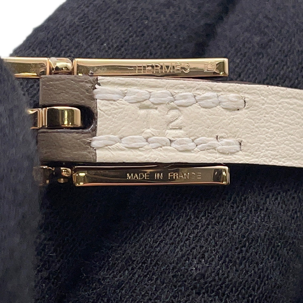 HERMES Be Api de Bourtour Bracelet Size T2 Etoupe/Nata Swift Leather