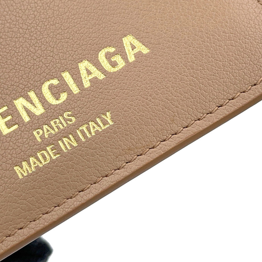 BALENCIAGA CASH2.0 Card Case latté8108992ABGH2621 Calf Leather
