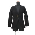 CHANEL Collarless Jacket Size 34 BlackP61936-V30843-94305 Wool80% Silk12% Polyamide8%