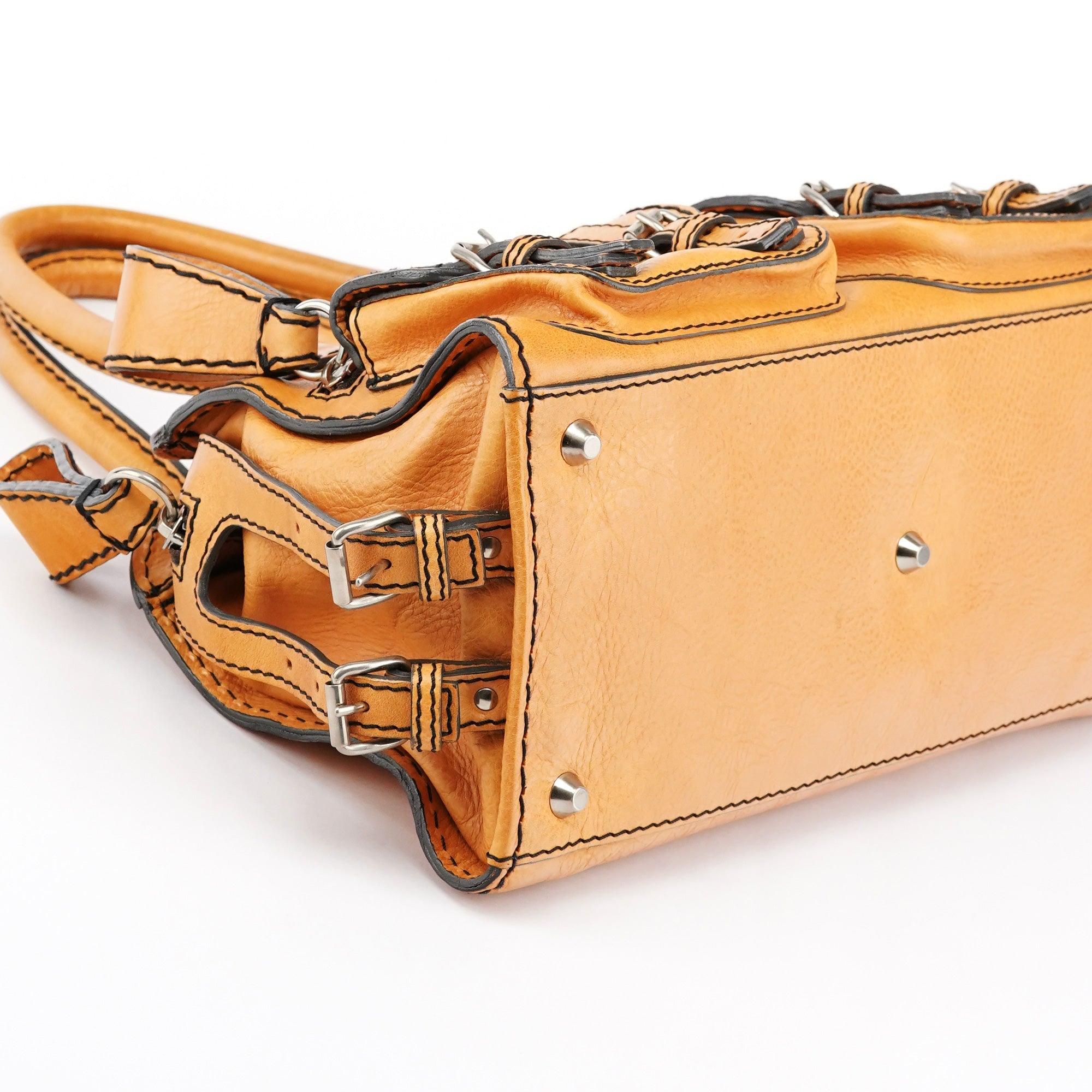 Tan Leather Edith Tote Bag