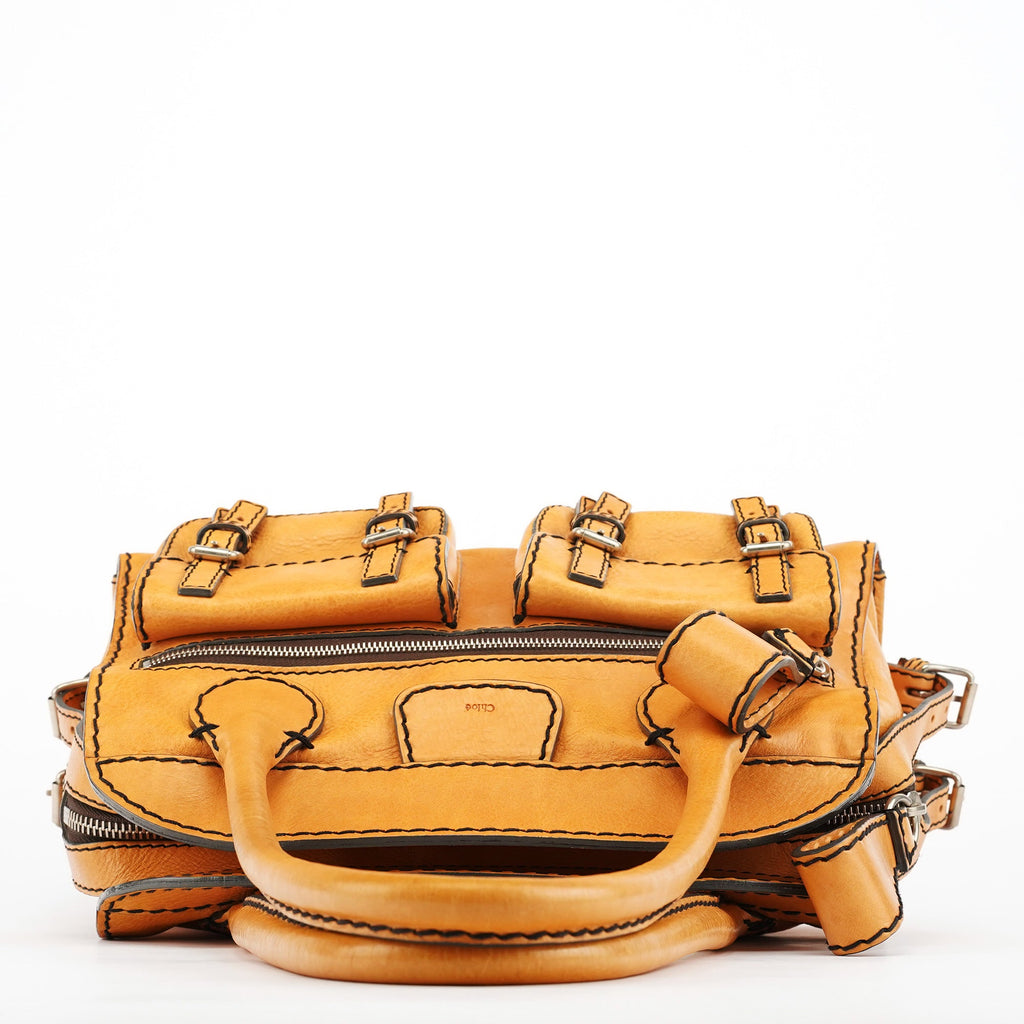 Tan Leather Edith Tote Bag