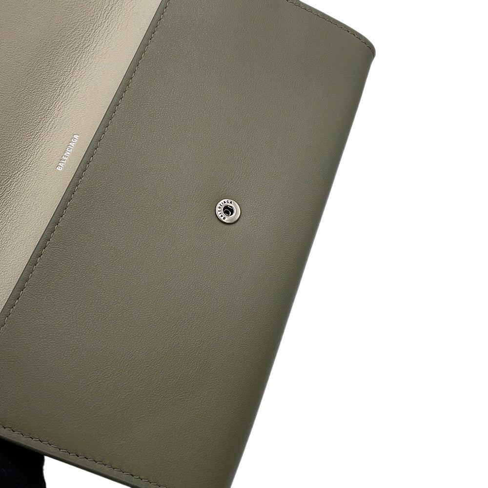 BALENCIAGA Envelope Long Wallet Card Holder Japan Limited Edition Army Green7861712AABX3262 Smooth Calf Leather