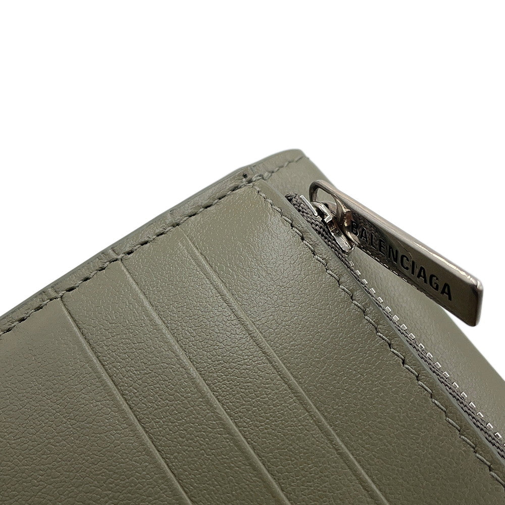 BALENCIAGA Envelope Long Wallet Card Holder Japan Limited Edition Army Green7861712AABX3262 Smooth Calf Leather