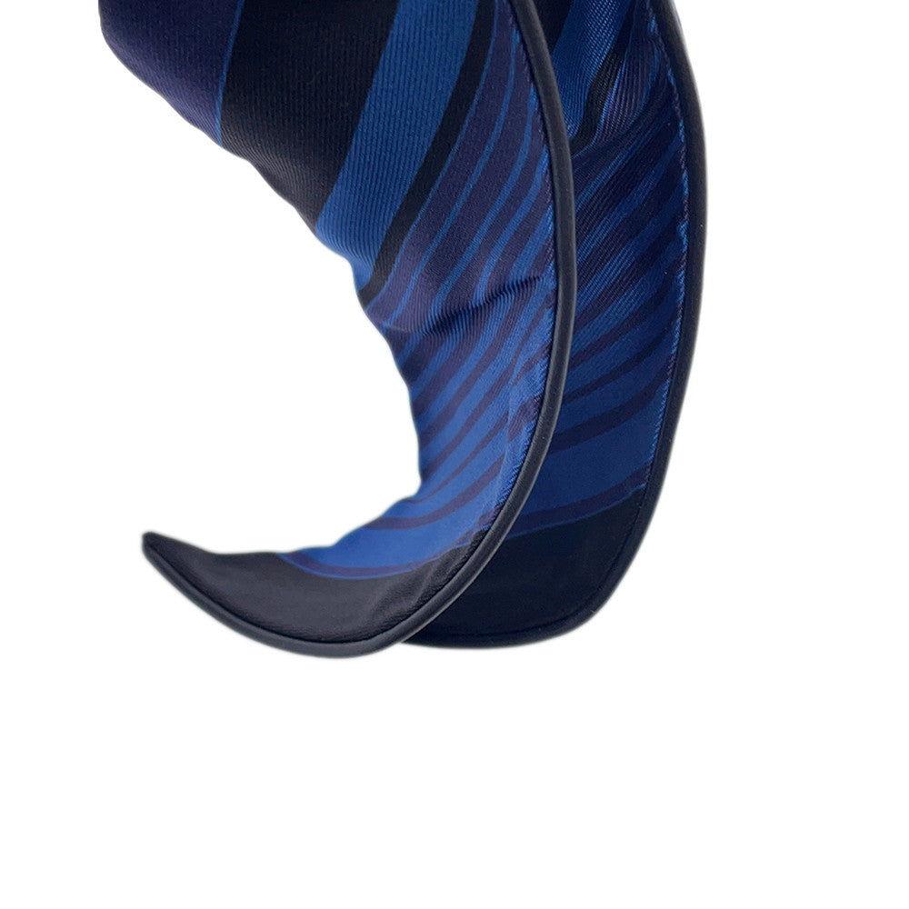HERMES Twilly EX-LIBRIS Black / Marine / White Silk100% Leather