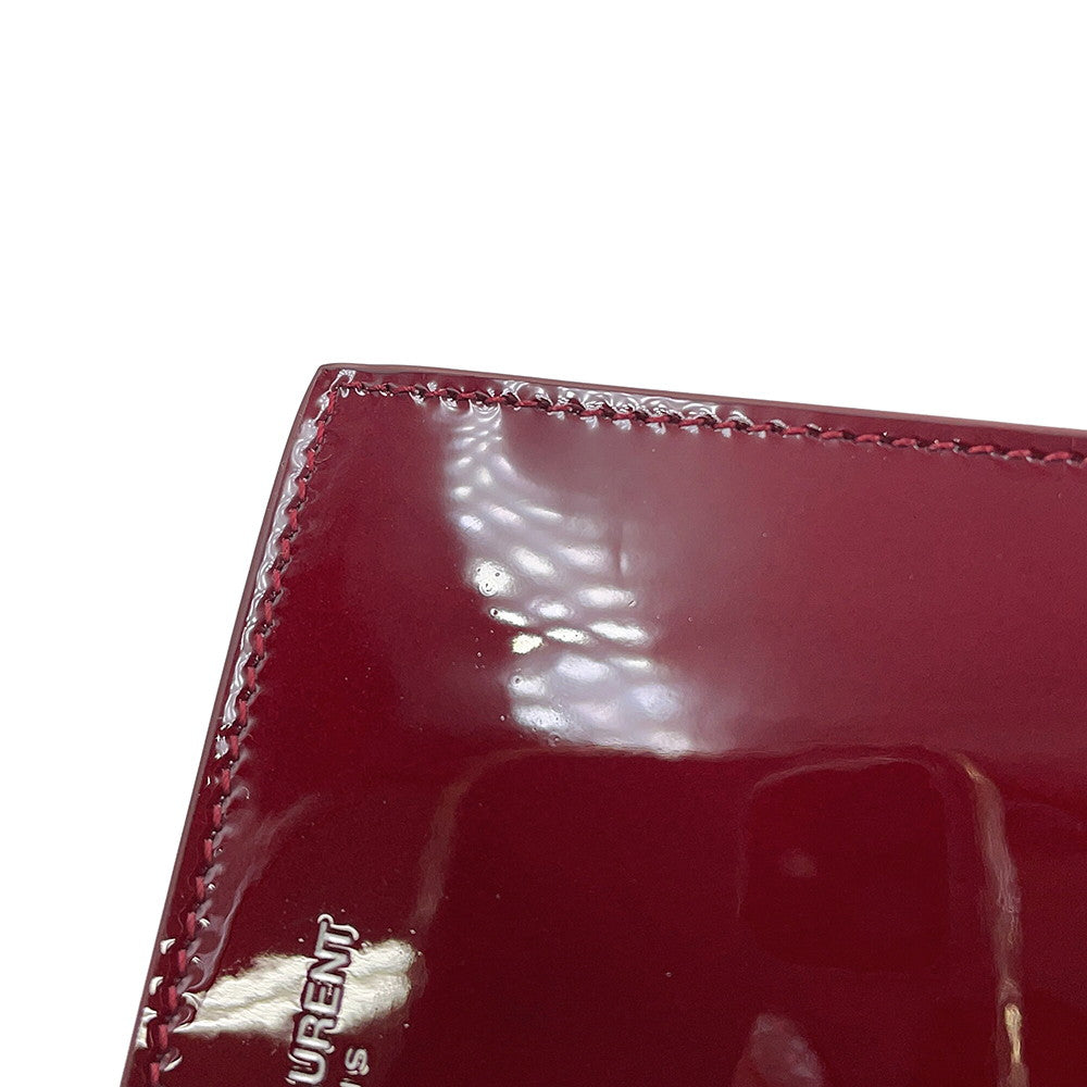 SAINT LAURENT PARIS East / West Wallet Bordeaux396307AAEJ16947 Patent Leather