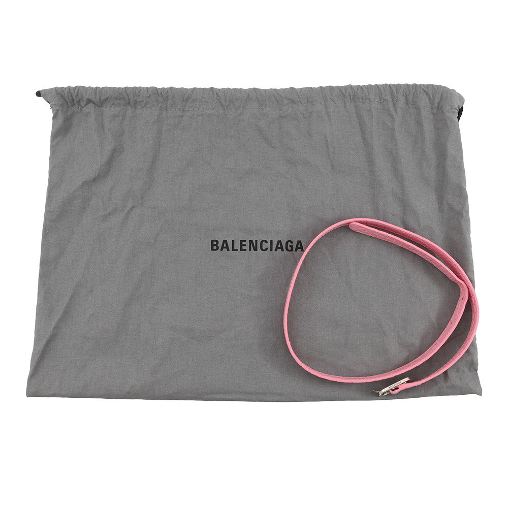 BALENCIAGA XX Cross Body Bag Pink6956452108X5812 Croco embossed leather Size Small
