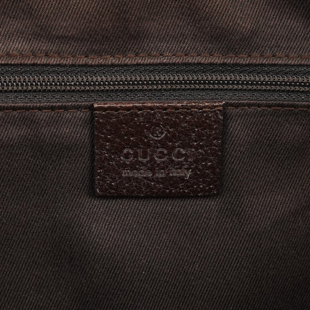113009 Beige Brown GG Canvas Boston Bag