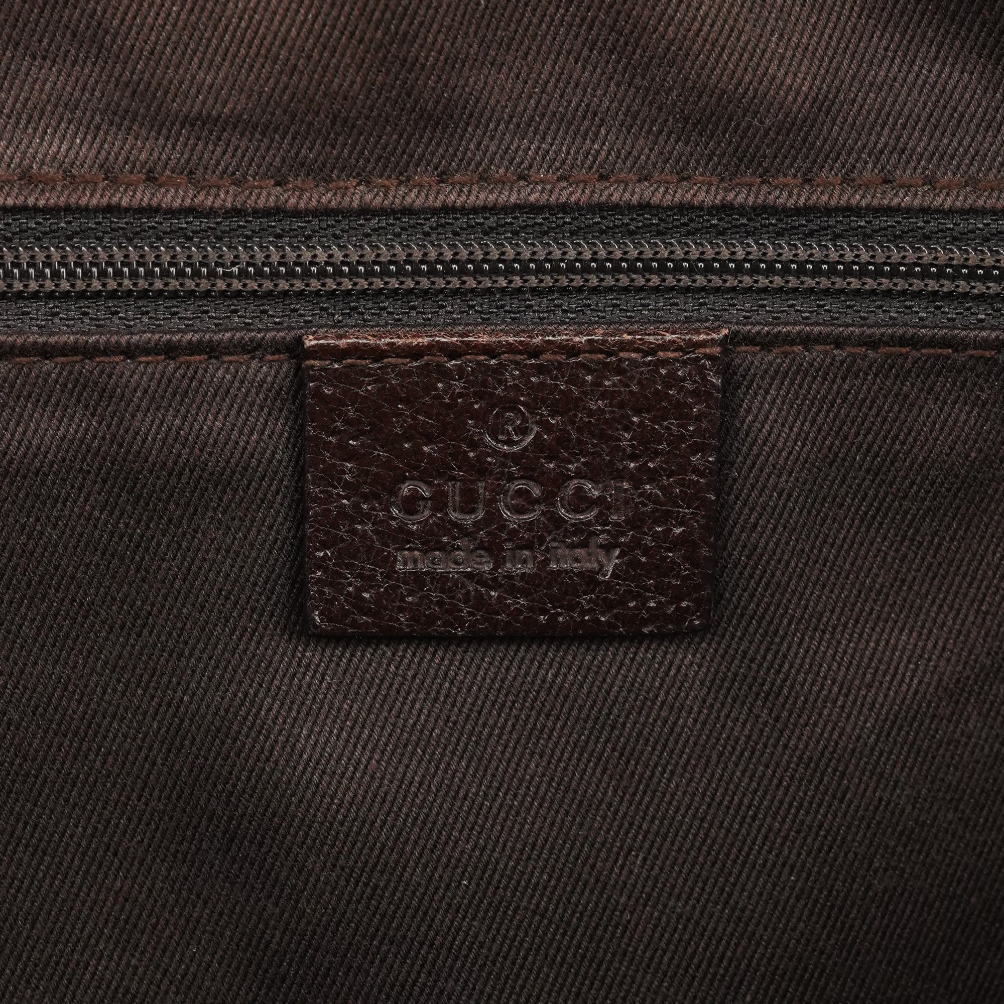 113009 Beige Brown GG Canvas Boston Bag