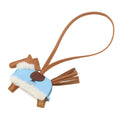 HERMES Rodeo Plush Gold/Terre/Celeste/Ecru Lambskin Mouton Size PM