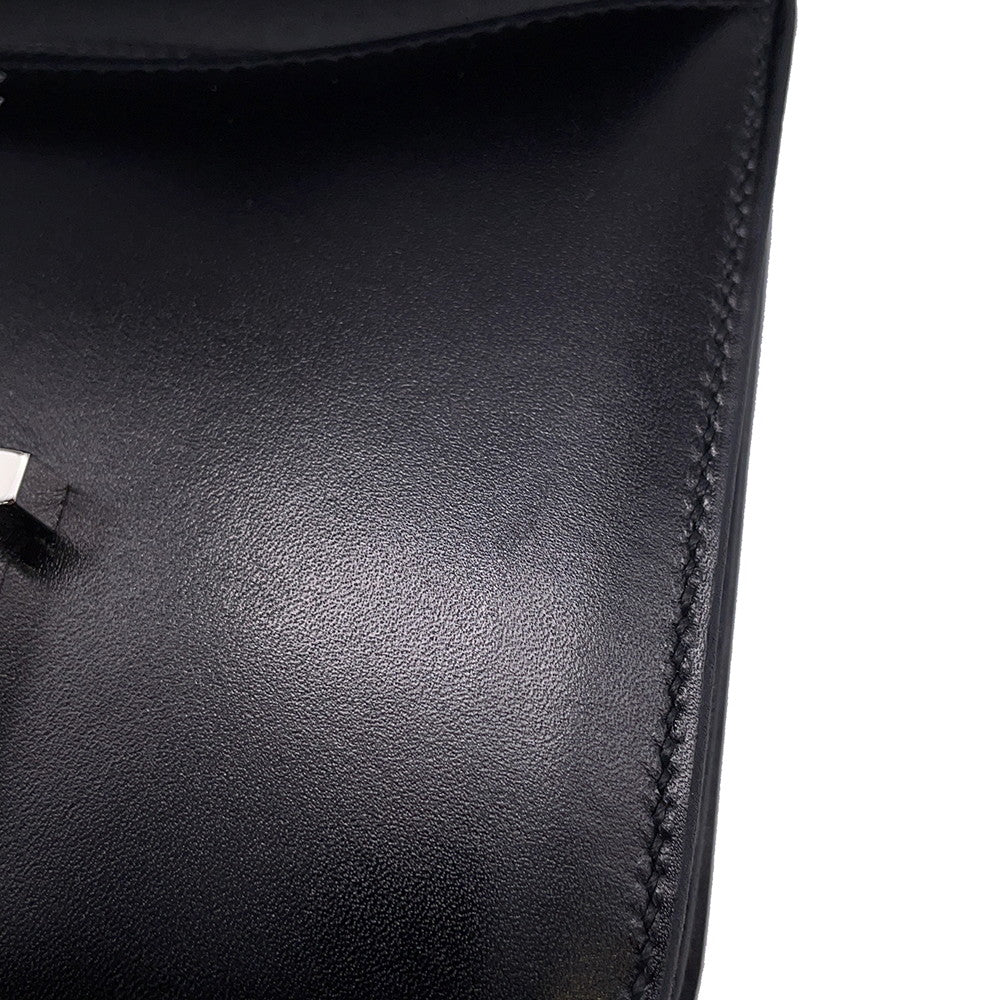 HERMES Constance3 Miroir Black Box Calf Leather Size Mini