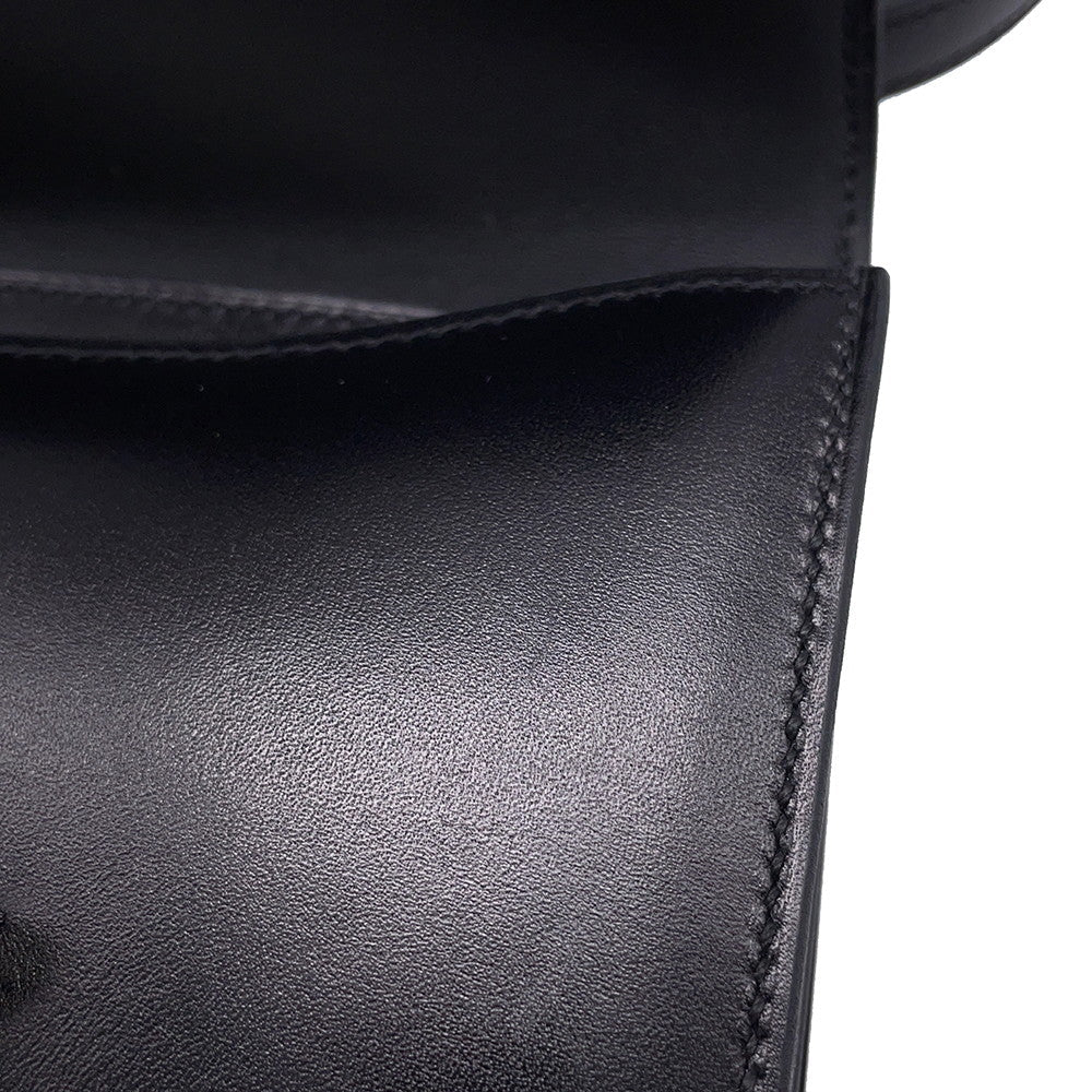 HERMES Constance3 Miroir Black Box Calf Leather Size Mini