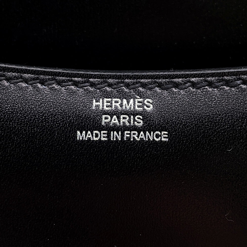 HERMES Constance3 Miroir Black Box Calf Leather Size Mini