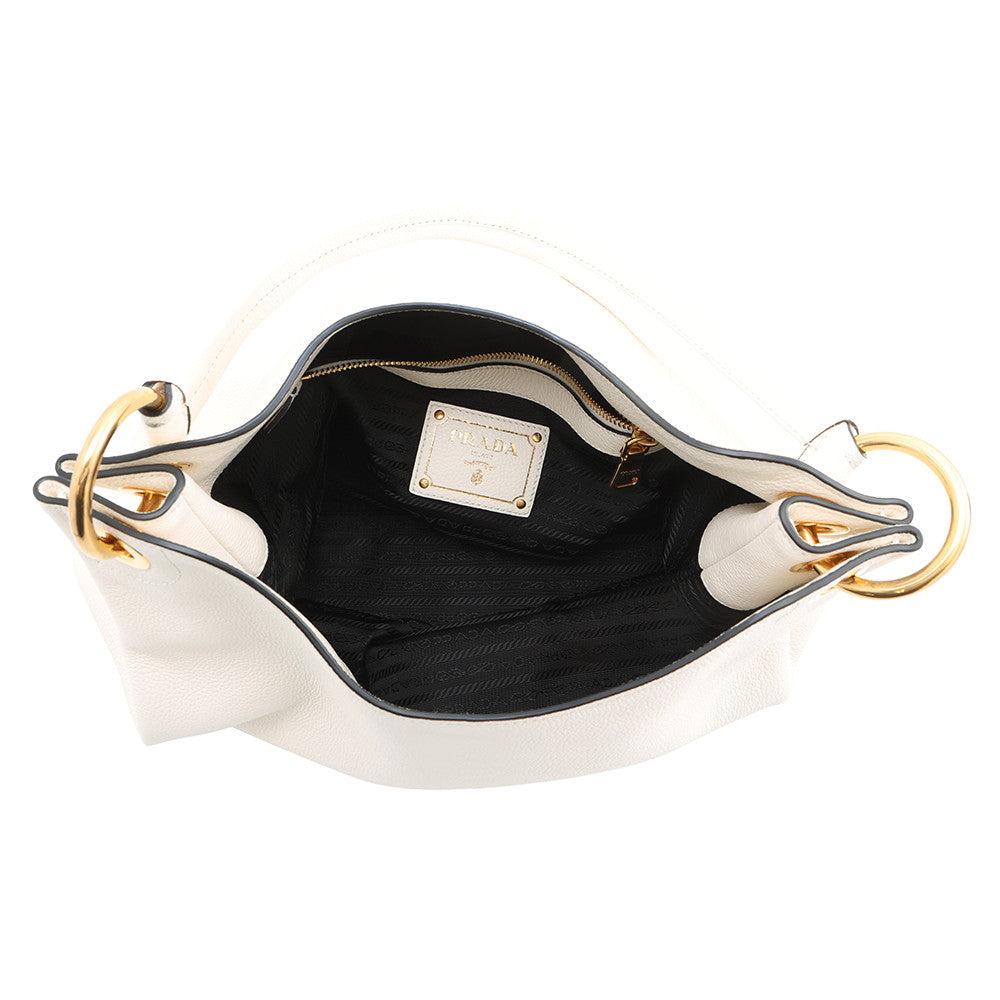 PRADA One Shoulder Bag White1BC051_2S8K_F0009 Leather