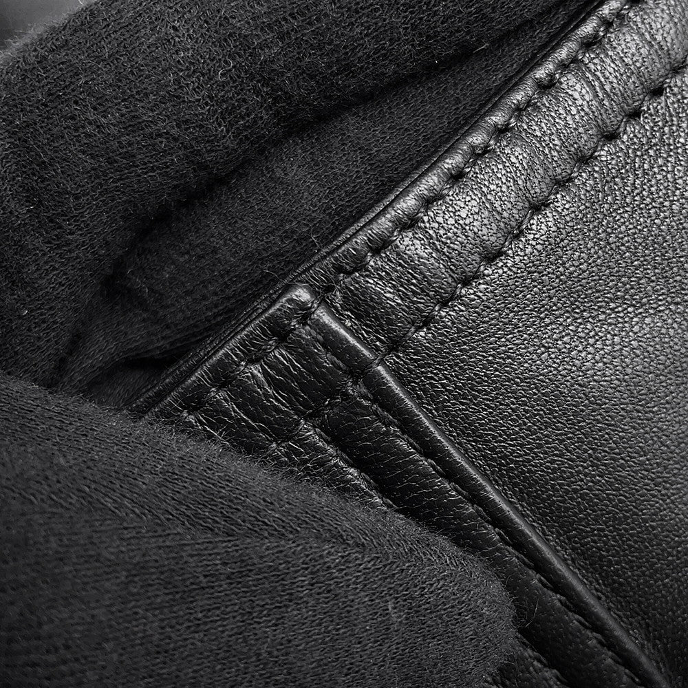 BALENCIAGA Leather Jacket Size XS Black851025 TSS02 1000 Semi-shiny grain sheepskin