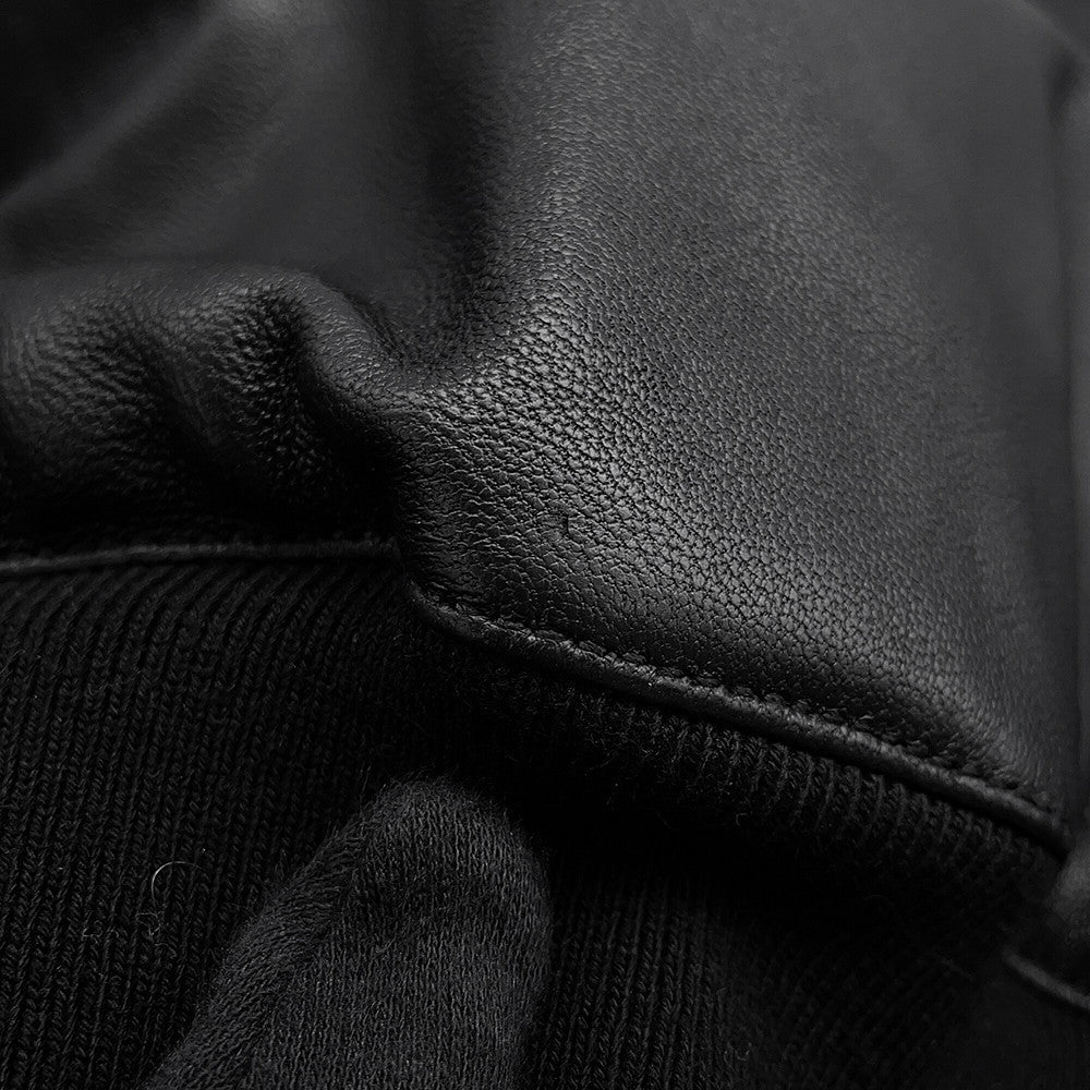 BALENCIAGA Leather Jacket Size XS Black851025 TSS02 1000 Semi-shiny grain sheepskin