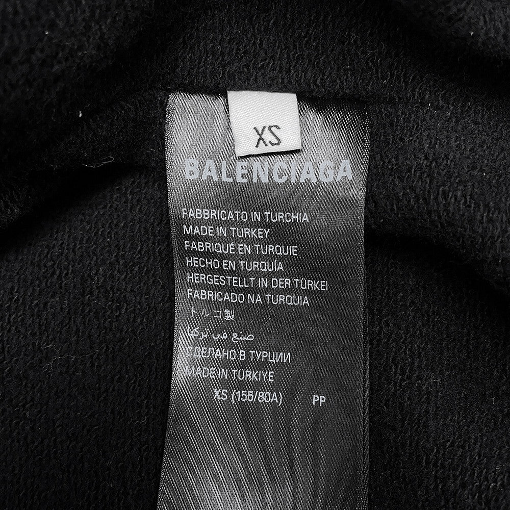 BALENCIAGA Leather Jacket Size XS Black851025 TSS02 1000 Semi-shiny grain sheepskin