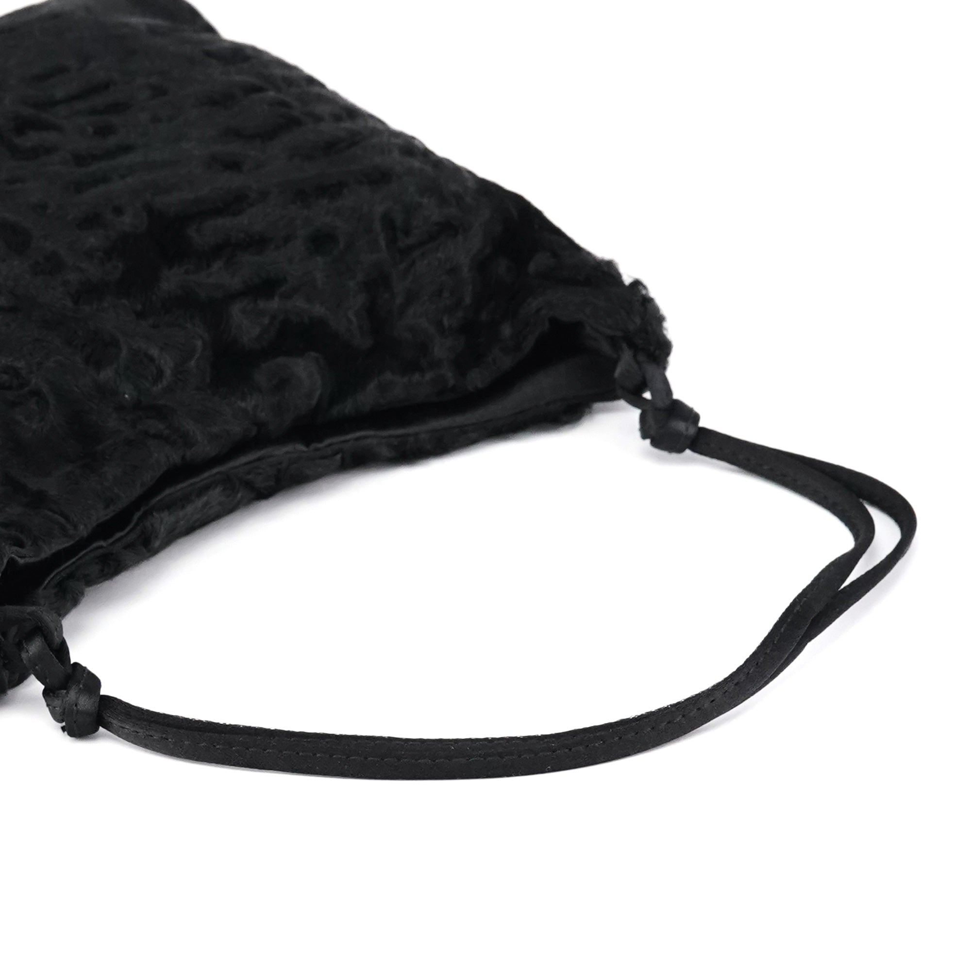 B8661 Black Breitschwanz Fur Mini Bag