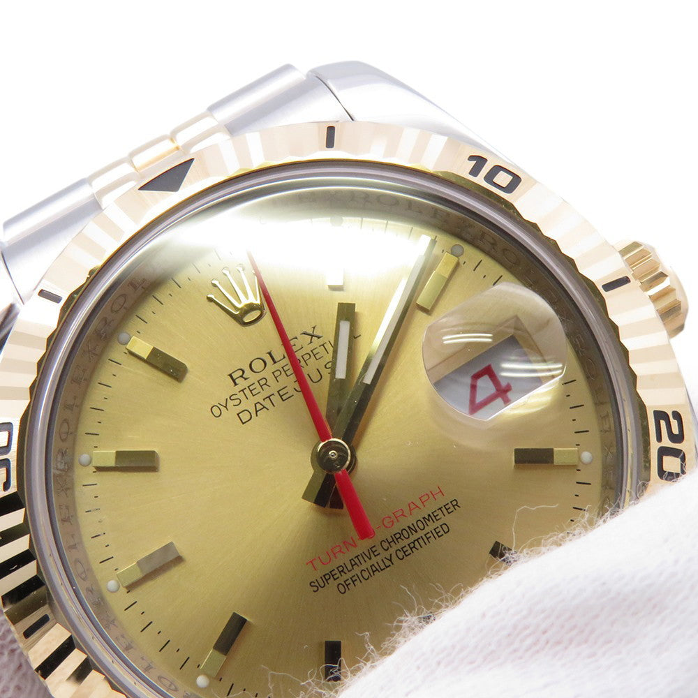 ROLEX Datejust Turn-O-Graph W36mm Stainless Steel K18YG Champagne Dial116263