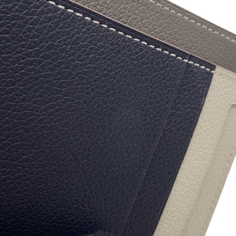 HERMES City 8CC Card Case Gris Meyer/Beton/Blue Nuit Evercolor