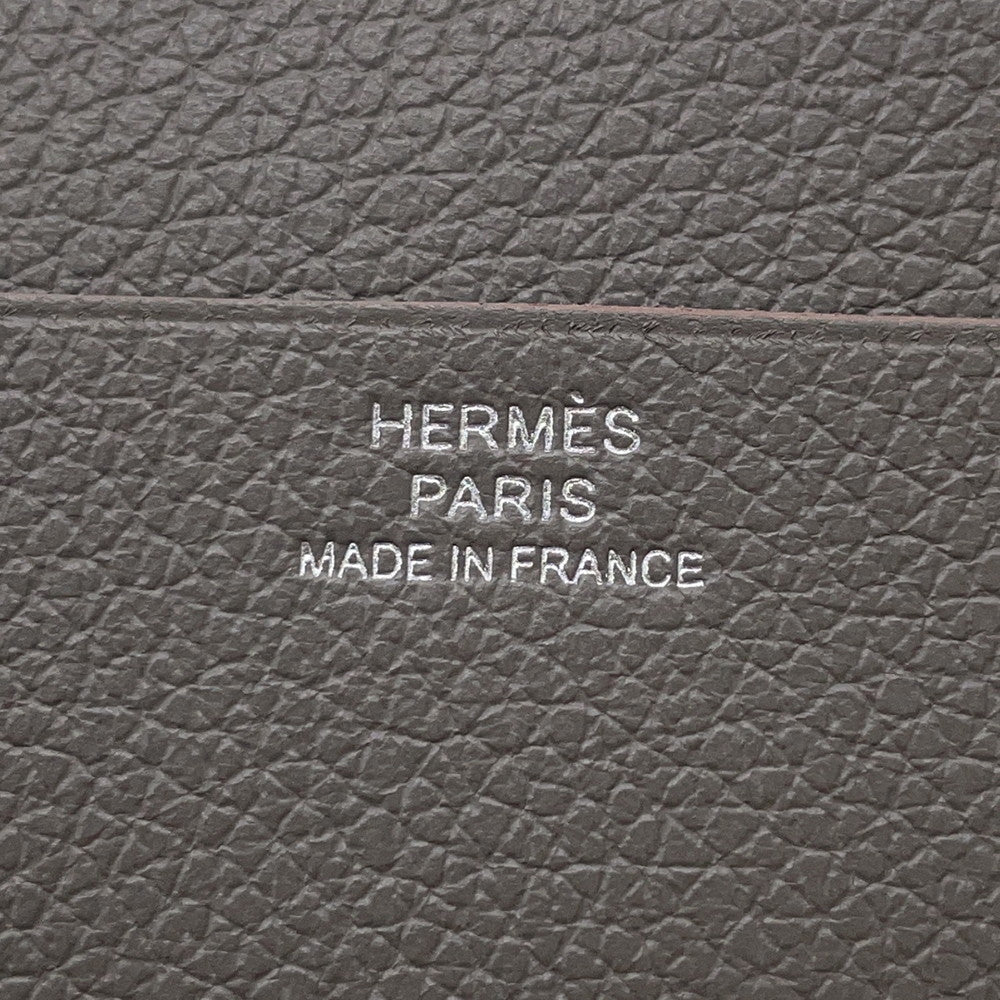 HERMES City 8CC Card Case Gris Meyer/Beton/Blue Nuit Evercolor