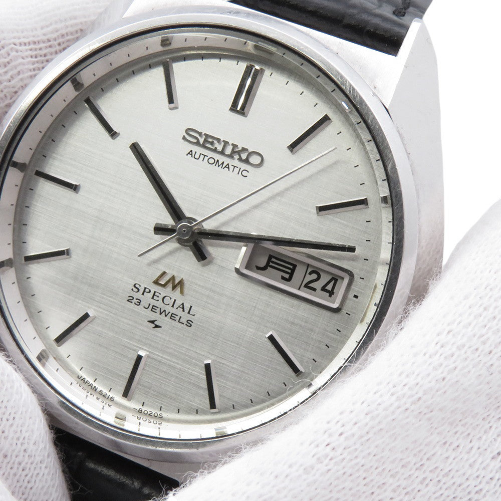 SEIKO Roadmatic Special W37mm Stainless Steel Leather Silver Dial5216-8020