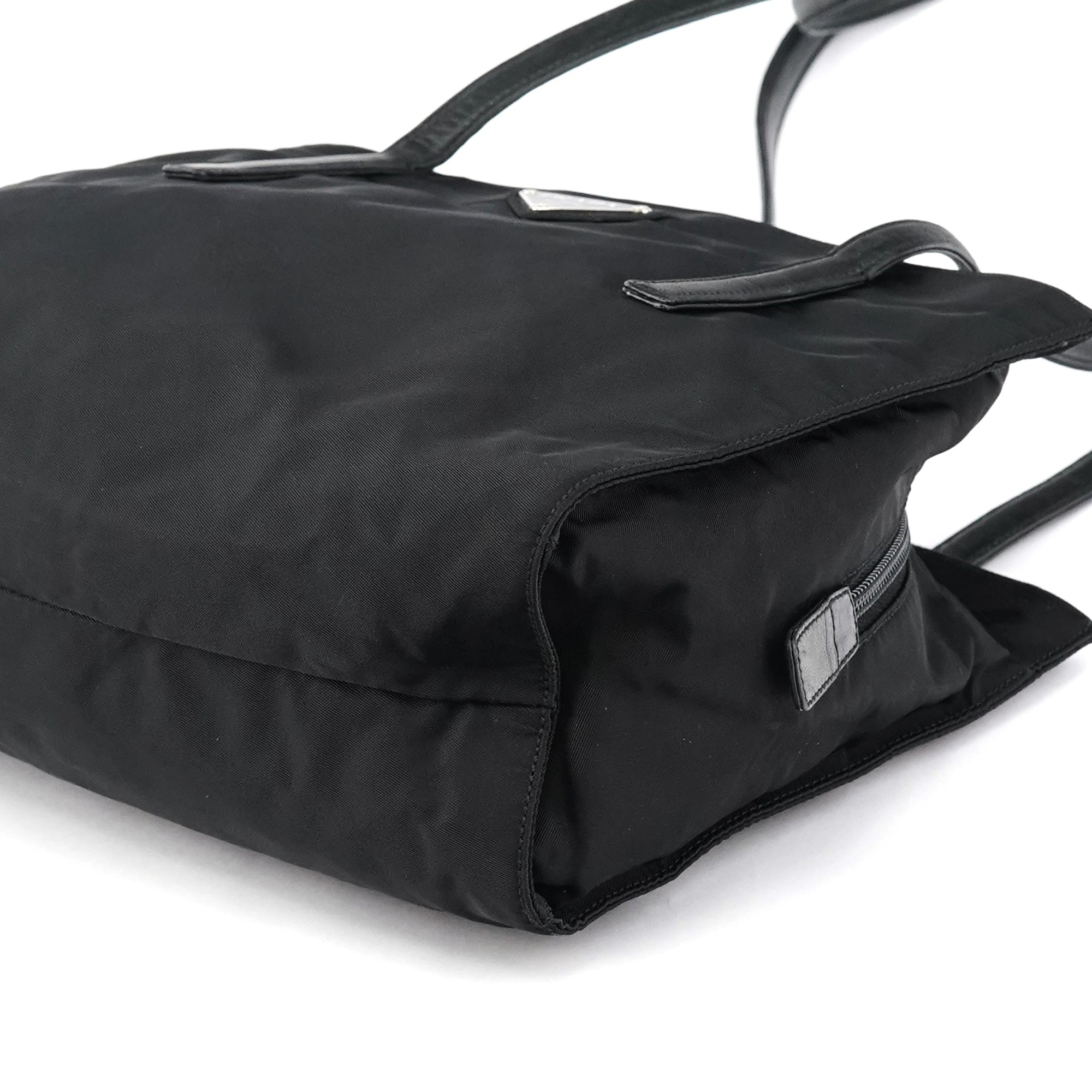 Black Tessuto Nappa Nylon Tote Bag