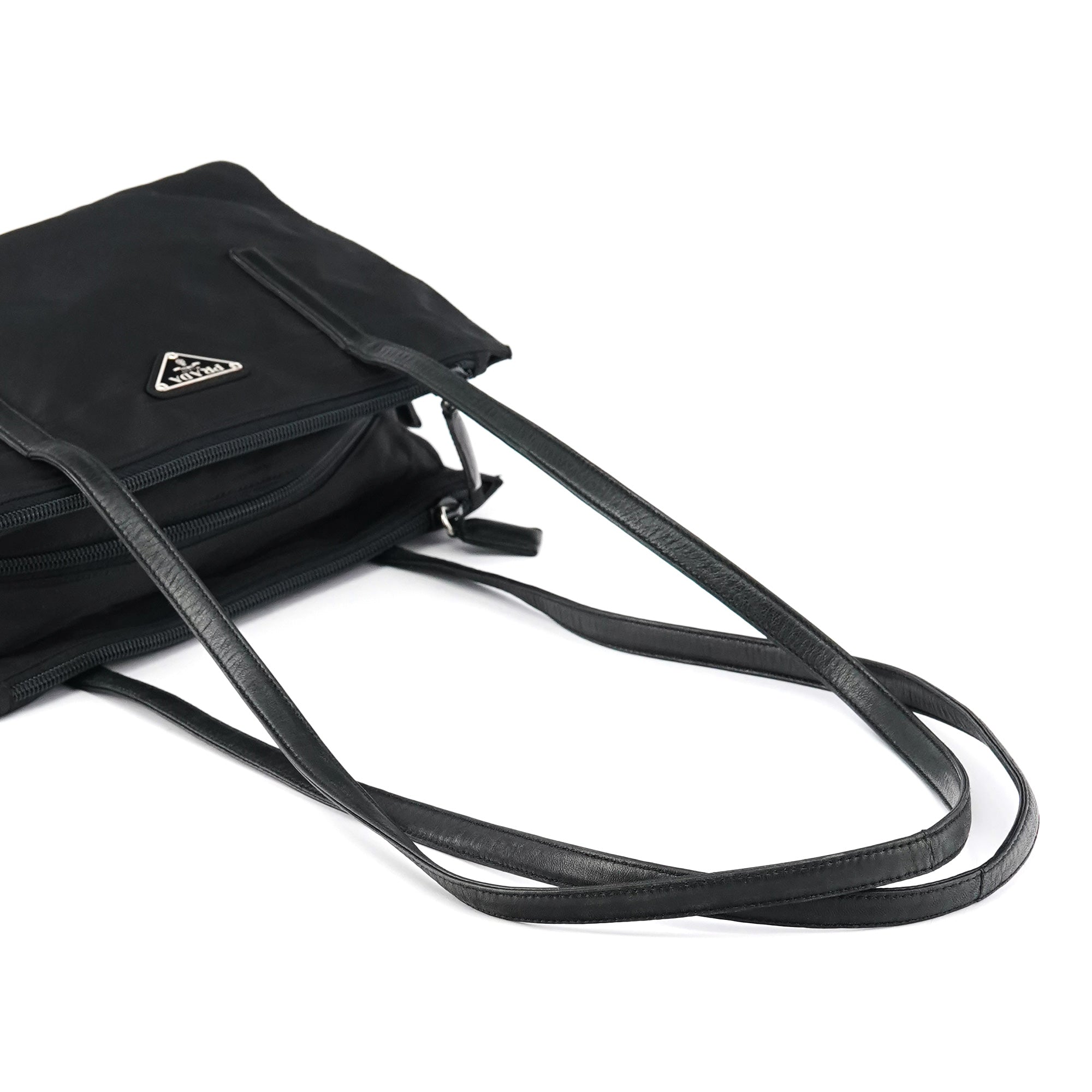 Black Tessuto Nappa Nylon Tote Bag