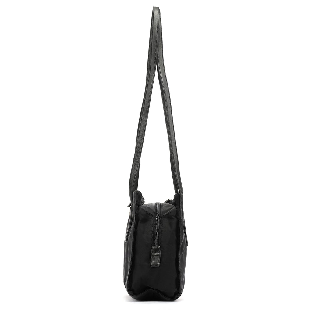 Black Tessuto Nappa Nylon Tote Bag
