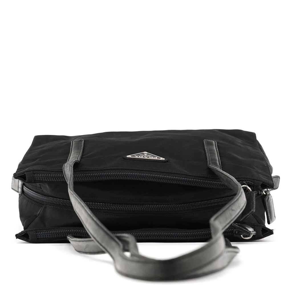 Black Tessuto Nappa Nylon Tote Bag