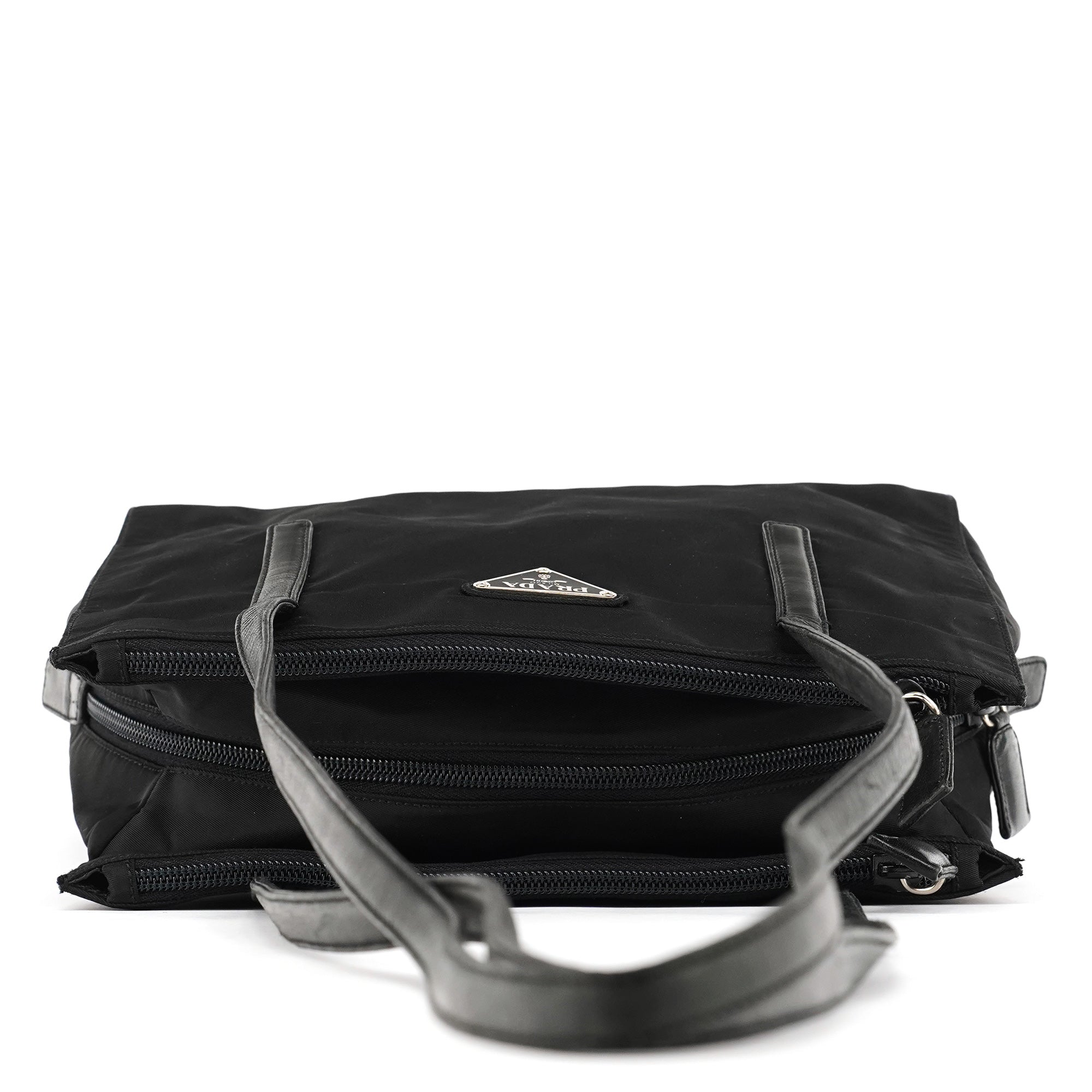 Black Tessuto Nappa Nylon Tote Bag
