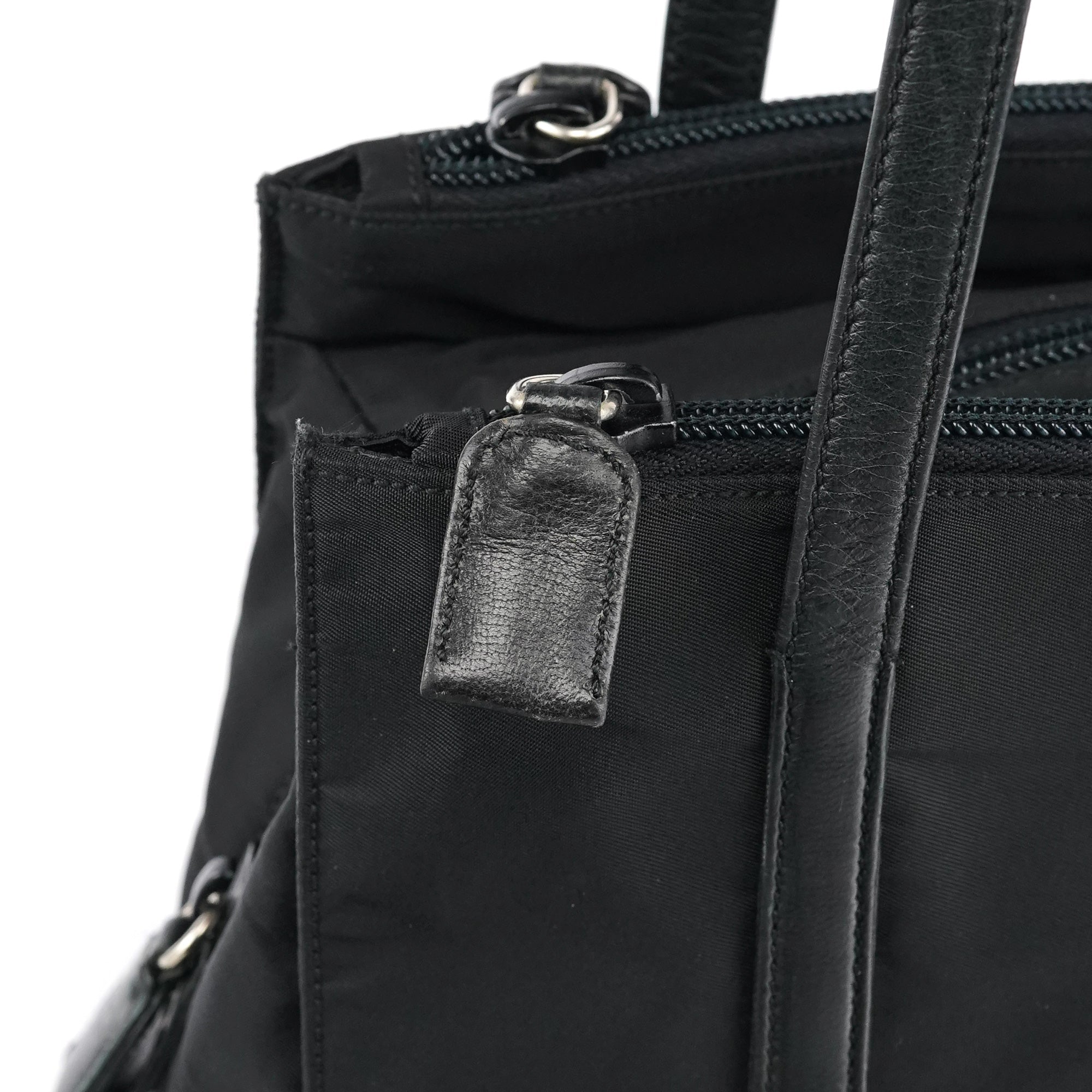 Black Tessuto Nappa Nylon Tote Bag